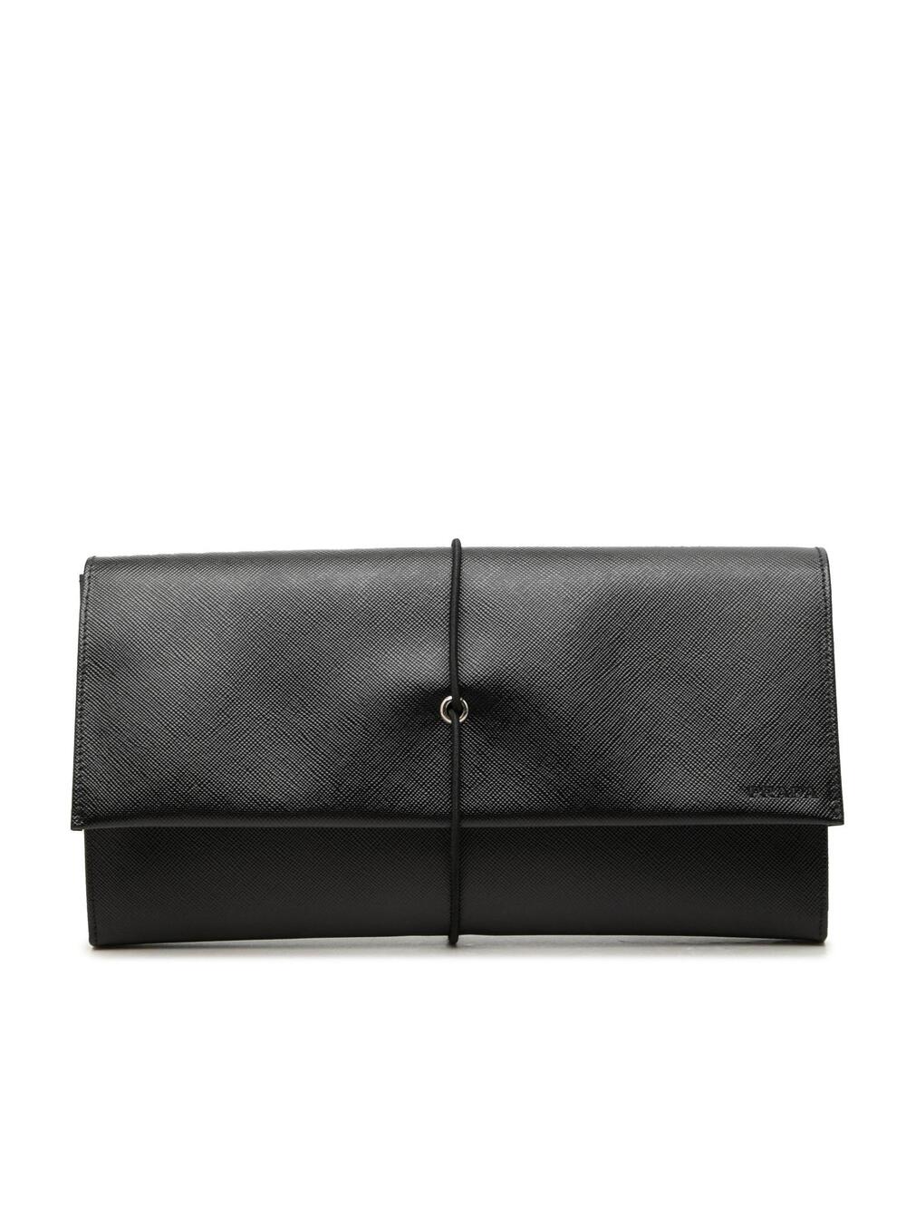 Prada Saffiano Clutch Pre-Loved Black #366162P63B